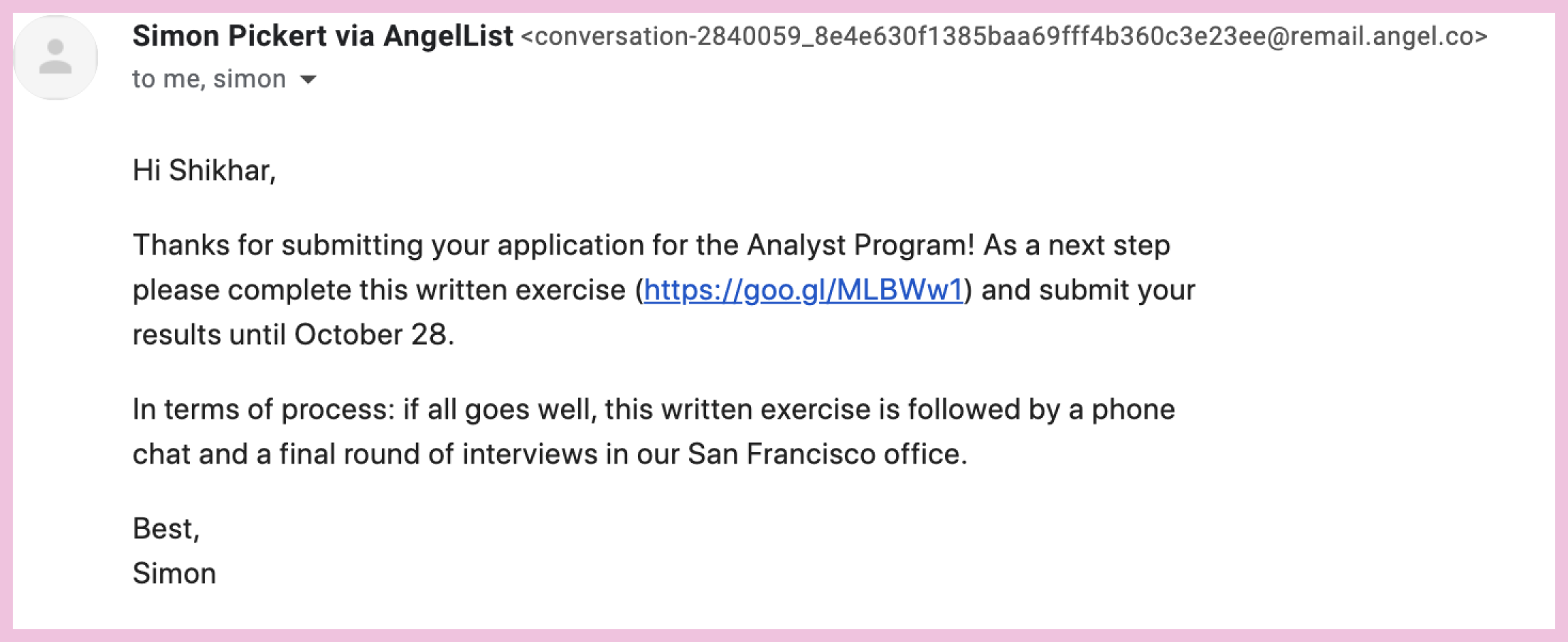 AngelList Reply